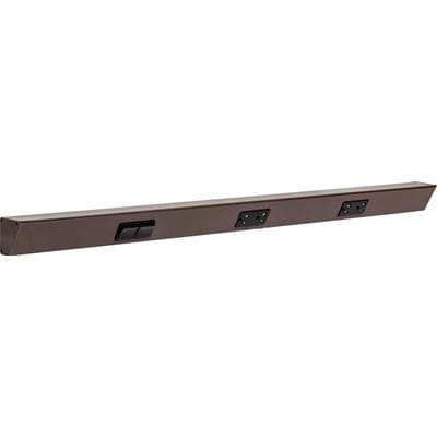 Task Lighting 36'' TR Switch Series Angle Power Strip, Left Switches, Bronze Finish, Black... by Task Lighting