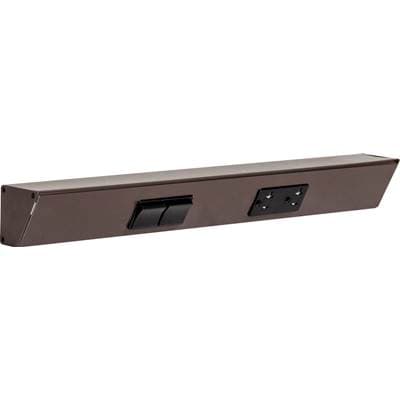 Task Lighting 18'' TR Switch Series Angle Power Strip, Left Switches, Bronze Finish, Black... by Task Lighting