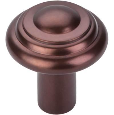 Aspen Button Knob 1 1/4 Inch Mahogany Bronze by Top Knobs