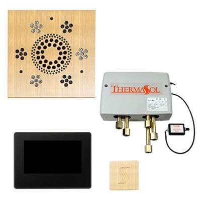 Thermasol the Total Wellness Package with 7'' Thermatouch and Square - Antique Brass by ThermaSol