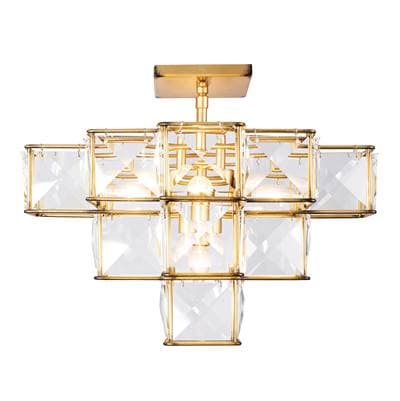 Varaluz Cubic 5-Lt Ceiling Fixture - Calypso Gold by Varaluz