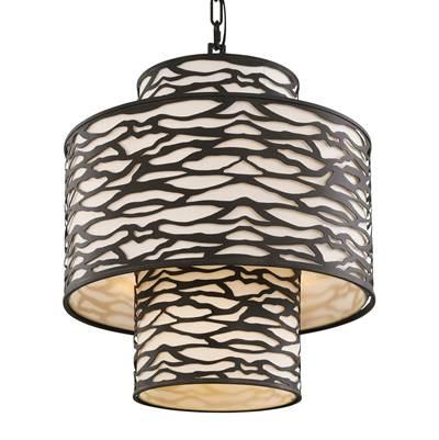 Kato 4-Lt 3-Tier Pendant - Carbon Black by Varaluz