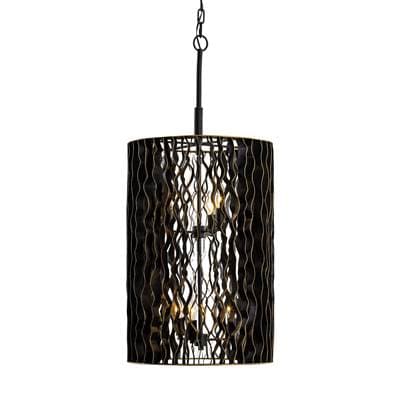Varaluz Estela 6-Lt Foyer - Matte Black/french Gold - Matte Black French Gold by Varaluz