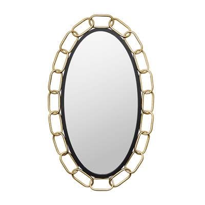 Varaluz Chains of Love 24x40 Oval Wall Mirror - Matte Black/textured Gold - Matte Black Textured... by Varaluz