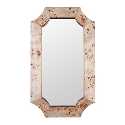Varaluz Farra 26x44 Wall Mirror - Poplar Burl/weathered Brass - Poplar Burl Weathered Brass by Varaluz