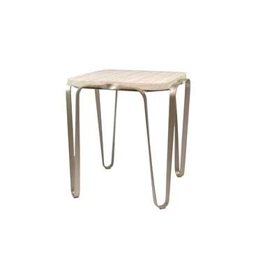 Varaluz Devereaux Side Table - Chablis Silver by Varaluz