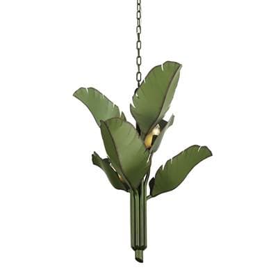 Varaluz Banana Leaf 6-Lt Chandelier - Natural Green by Varaluz
