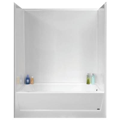 Warm Rain Tub/shower - Right Hand Plumbing - Classic Bone by Warm Rain