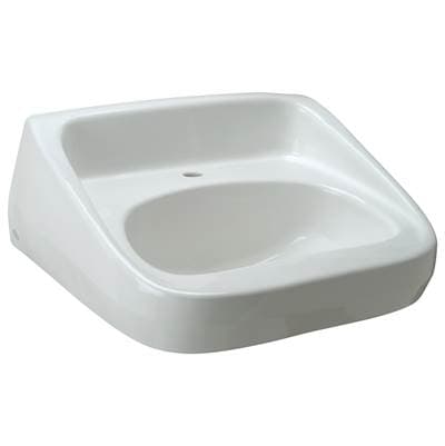 Zurnindustries (k) HIGH Back, Standard ARM LAV, Single Hole, 20x18 - White by Zurn Industries