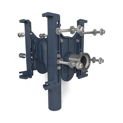 Zurnindustries Ezcarry 500lb Carrier -4NH Dbl Adj Vrt SJ -17'' RYK Prefab Feet -2x4''side Inlet by Zurn Industries