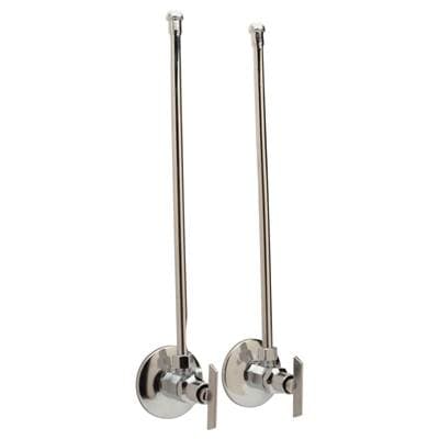 Zurnindustries Two Standard Angle Stops with Loose Key, 12'' Flexible Risers, Steel Flanges,... by Zurn Industries