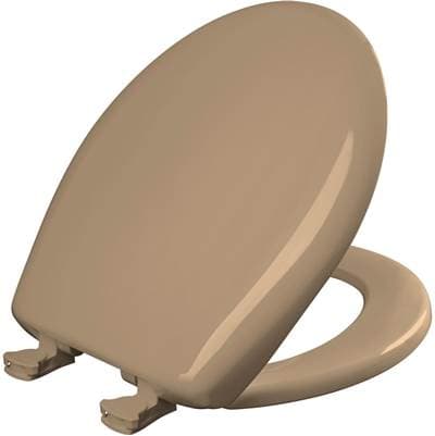 200SLOWT Bemis Classic Colors Round Plastic Toilet Seat in Sand Featuring Stay-Tite Seat Fastening System, Whisper-Close, and Easy-Clean by Bemis