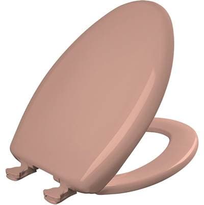 1200SLOWT Bemis Classic Colors Elongated Plastic Toilet Seat in Wild Rose Featuring Stay-Tite Seat Fastening System, Whisper-Close, and Easy-Clean by Bemis