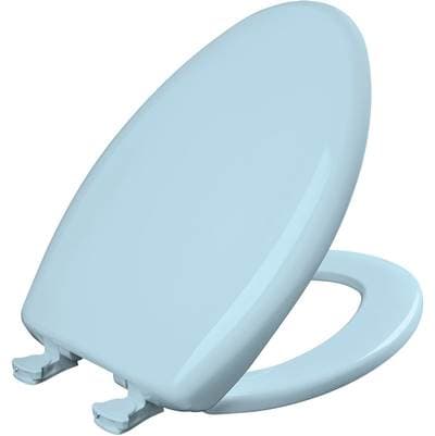 1200SLOWT Bemis Classic Colors Elongated Plastic Toilet Seat in Dresden Blue Featuring Stay-Tite Seat Fastening System, Whisper-Close, and Easy-Clean by Bemis