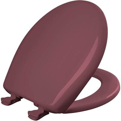 200SLOWT Bemis Classic Colors Round Plastic Toilet Seat in Raspberry Featuring Stay-Tite Seat Fastening System, Whisper-Close, and Easy-Clean by Bemis