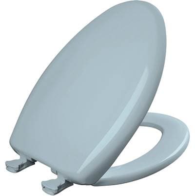 1200SLOWT Bemis Classic Colors Elongated Plastic Toilet Seat in Heron Blue Featuring Stay-Tite Seat Fastening System, Whisper-Close, and Easy-Clean by Bemis