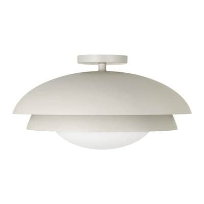 17.75'' W x 9.25'' H 1-Light Modern Tiered Dome Semi Flush in Taupe with Soft White Glass Diffuser by Capital Lighting