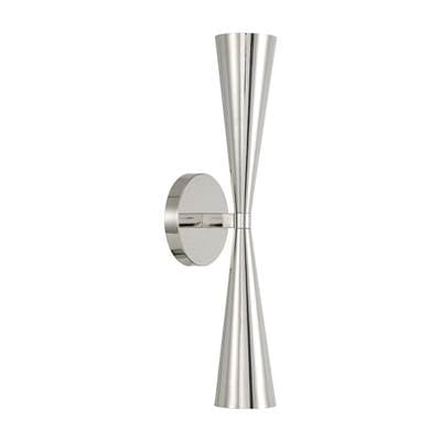 5'' W x 19.25'' H 2-Light Modern Tapered Dual Sconce in Polished Nickel by Capital Lighting