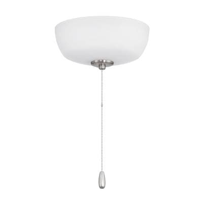 2 Light Bowl Light Kit In Brushed Polished Nickel (White Frost Glass)