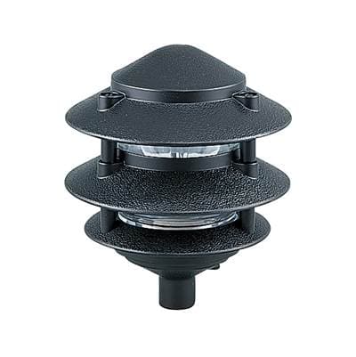 Landscape Lighting Transitional 1-Light Outdoor Exterior Path In Black Finish With Clear Glass Diffuser by Generation Lighting