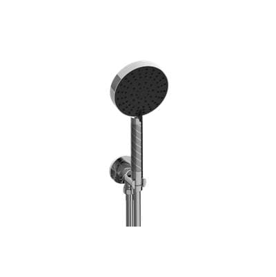 Contemporary Handshower with Wall Bracket and Integrated Wall Supply Elbow Oblique Knurled by Graff