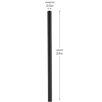 24'' Accessory Stem In Black by Kichler Lighting