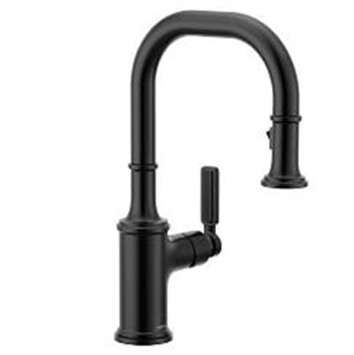 Matte Black One-Handle Pulldown Bar Faucet by Moen