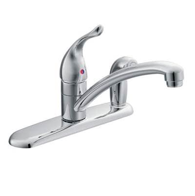 Chrome one-handle kitchen faucet by Moen