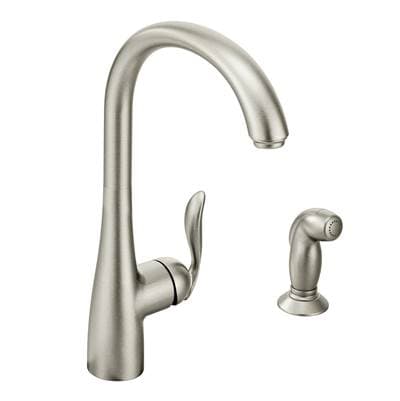 Arbor One-Handle High Arc Kitchen Faucet with Side Spray, Spot Resistant Stainless by Moen