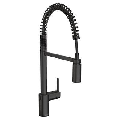 Align Motionsense Wave Sensor Touchless One Handle High Arc Pre-Rinse Spring Kitchen Faucet, Matte Black by Moen