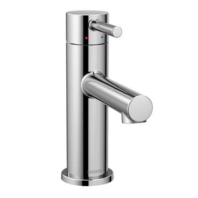 Align One-Handle Modern Bathroom Faucet with Drain Assembly and Optional Deckplate, Chrome by Moen