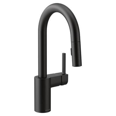Align One-Handle Pulldown Bar Faucet with Power Clean featuring Reflex, Matte Black by Moen