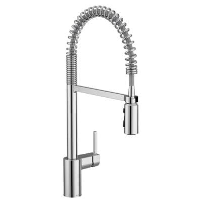 Align One Handle Pre-Rinse Spring Pulldown Kitchen Faucet with Power Boost, Chrome by Moen