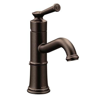 Belfield One-Handle Bathroom Sink Faucet with Drain Assembly and Optional Deckplate, Oil Rubbed Bronze by Moen