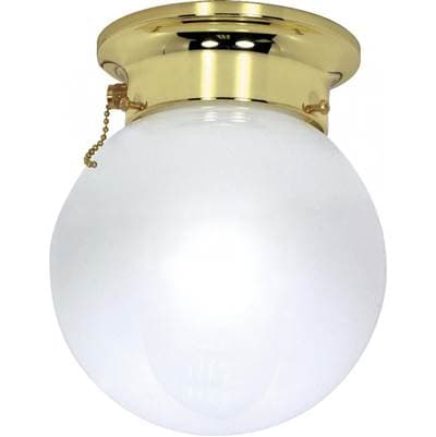 1 Light 6'' Flush with Pull Chain