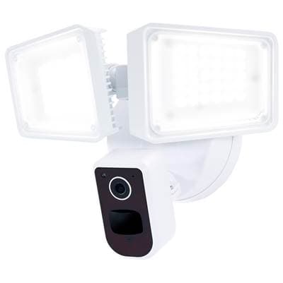 36 Watt Rectangular Outdoor SMART Security Light with Camera; Starfish Enabled; Tunable White; White Finish by Nuvo