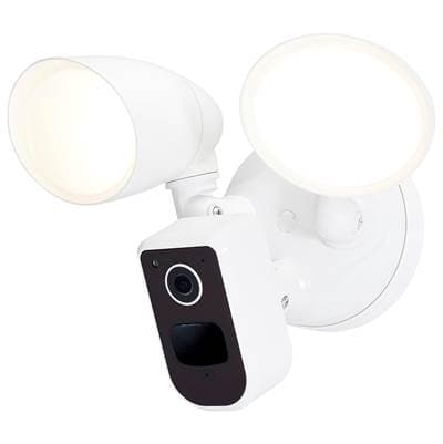 20 Watt Bullet Outdoor SMART Security Light with Camera; Starfish Enabled; 3K/4K/5K CCT Selectable; White Finish by Nuvo