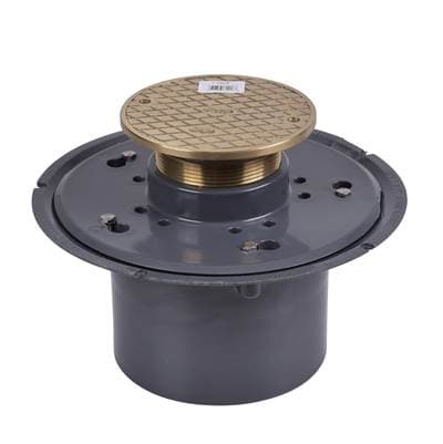 6 In. Pvc Brass Cleanout W/6 In. Brass Cover by Oatey