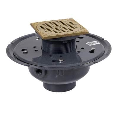 3 In. Pvc Chrome Square Drain W/6 In. Chrome Square Strainer by Oatey