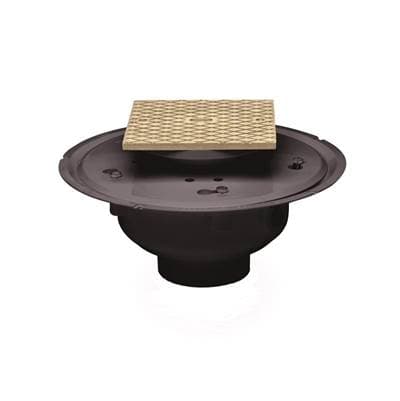 2 In. Pvc Adjustment Cleanout W/6 In. Brass Cover & Square by Oatey