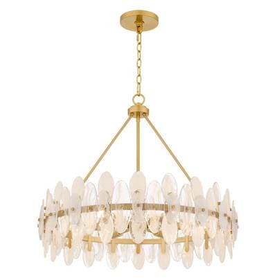 Abigail 6-Light Brushed Gold Pendant Light by Quoizel