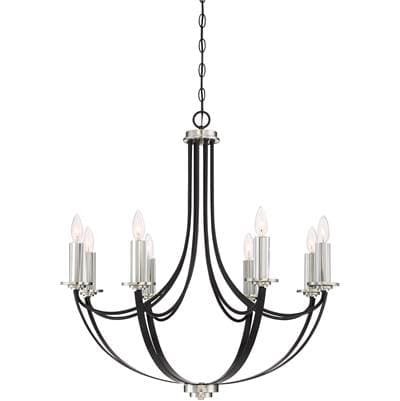 8 Lgt Chandelier Mystic Blk by Quoizel