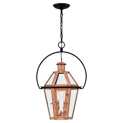 Pendant 2 lights aged copper by Quoizel