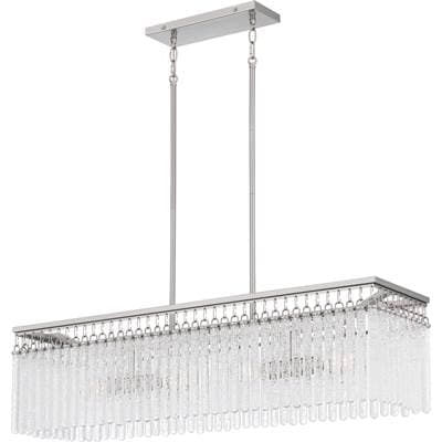 Linear Chandelier 4 Lights Brushed Nicke by Quoizel