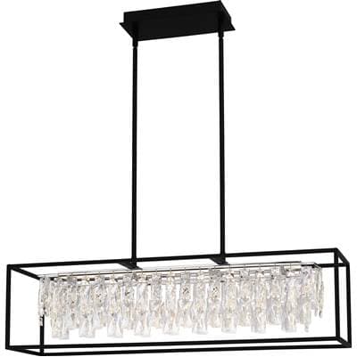 Linear Chandelier Led Light Matte Black by Quoizel