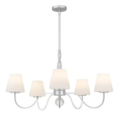 Stone 5-Light Polished Chrome Chandelier by Quoizel