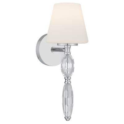 Stone 1-Light Polished Chrome Wall Sconce by Quoizel