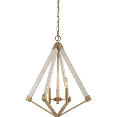 Foyer 3Lt Weathered Brass