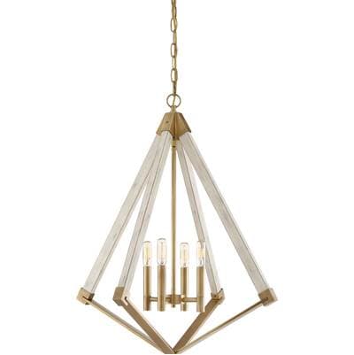 Foyer 4Lt Weathered Brass