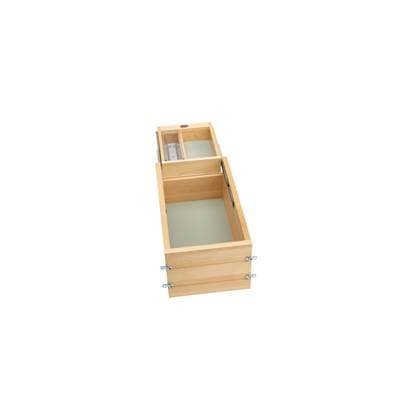 Wood Vanity Cabinet Replacement Half Tier Drawer System (No Slides) by Rev-A-Shelf